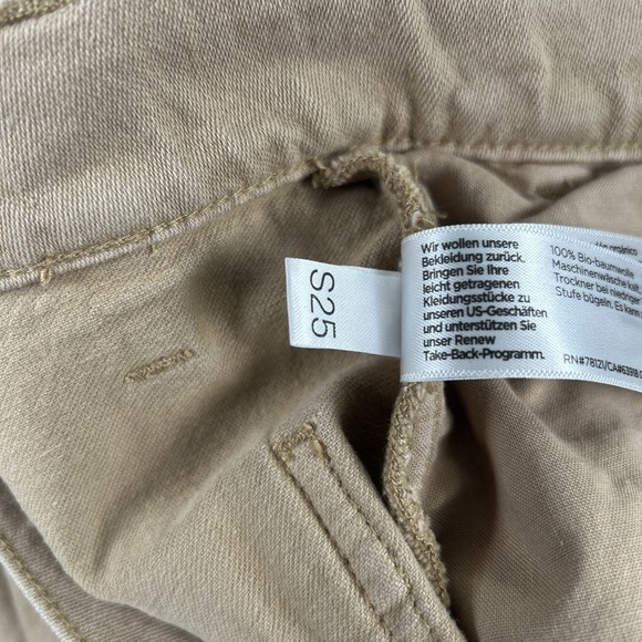 Eileen Fisher Wide Leg Stretch Denim Pants Khaki Women's S Organic Cotton - Picture 8 of 12